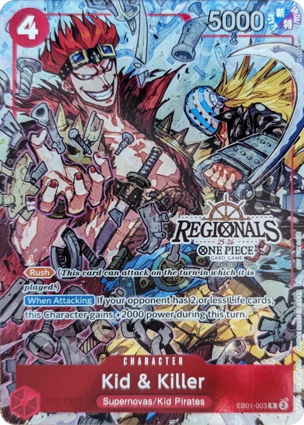 Kid & Killer (CS 25-26 Regionals Textured Chase Promo) [One Piece Promotion Cards] | Total Play