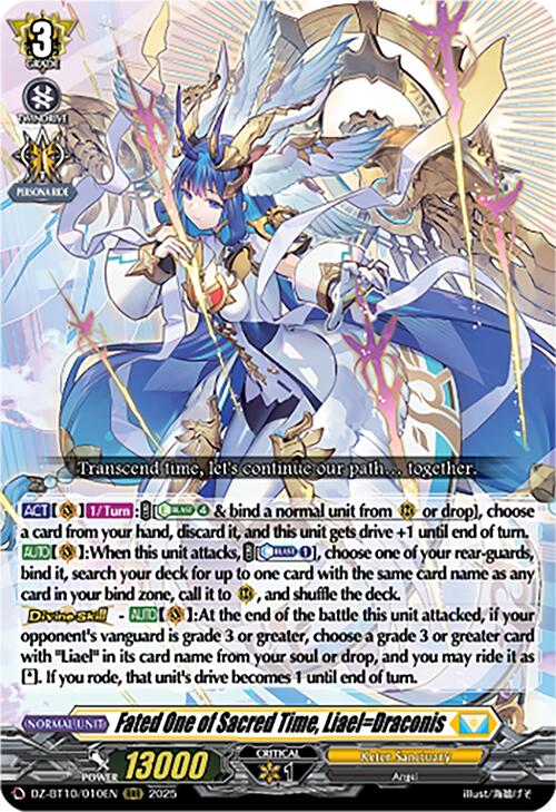 Fated One of Sacred Time, Liael=Draconis (DZ-BT10/010EN) [Dragonsoul Resonance] | Total Play