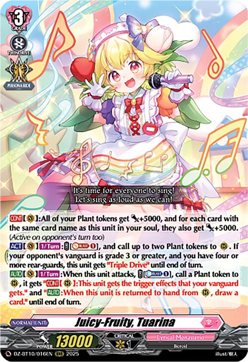 Juicy-Fruity, Tuarina (DZ-BT10/016EN) [Dragonsoul Resonance] | Total Play