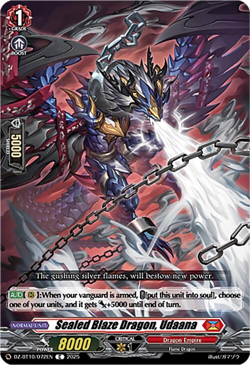 Sealed Blaze Dragon, Udaana (DZ-BT10/072EN) [Dragonsoul Resonance] | Total Play