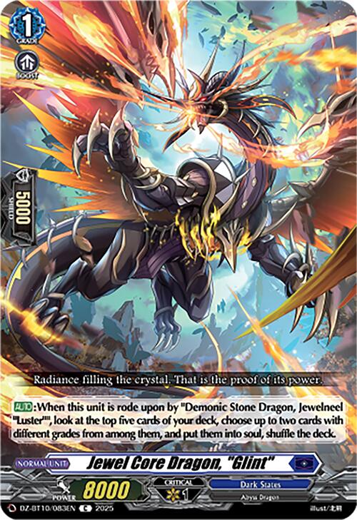 Jewel Core Dragon, "Glint" (DZ-BT10/083EN) [Dragonsoul Resonance] | Total Play