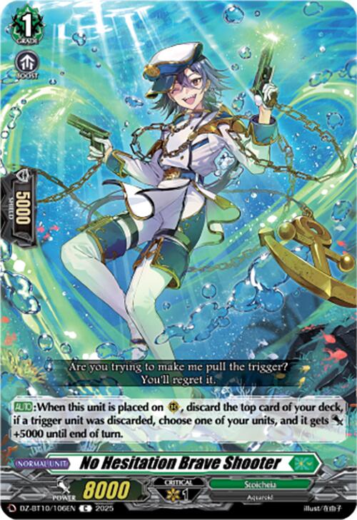 No Hesitation Brave Shooter (DZ-BT10/106EN) [Dragonsoul Resonance] | Total Play