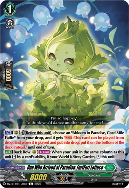 One Who Arrived at Paradise, FuriFuri Lettuce (DZ-BT10/108EN) [Dragonsoul Resonance] | Total Play