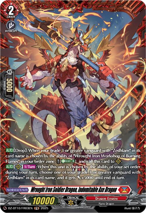 Wrought Iron Soldier Dragon, Indomitable Axe Dragon (FR) (DZ-BT10/FR03EN) [Dragonsoul Resonance] | Total Play