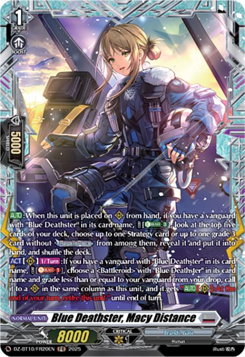 Blue Deathster, Macy Distance (FR) (DZ-BT10/FR20EN) [Dragonsoul Resonance] | Total Play