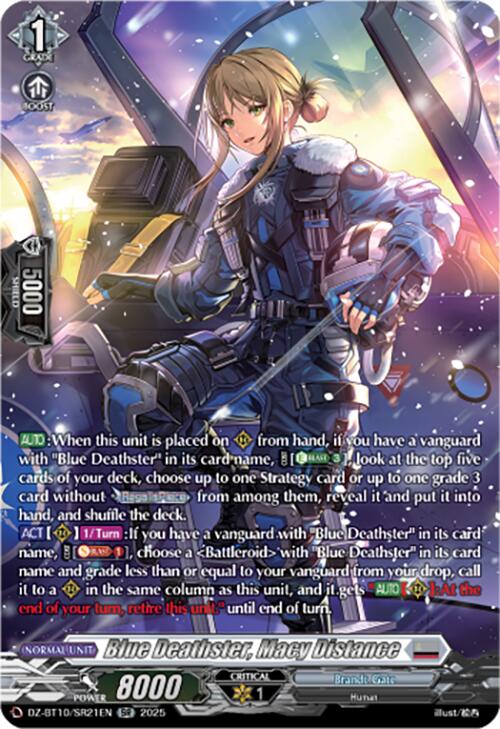 Blue Deathster, Macy Distance (SR) (DZ-BT10/SR21EN) [Dragonsoul Resonance] | Total Play