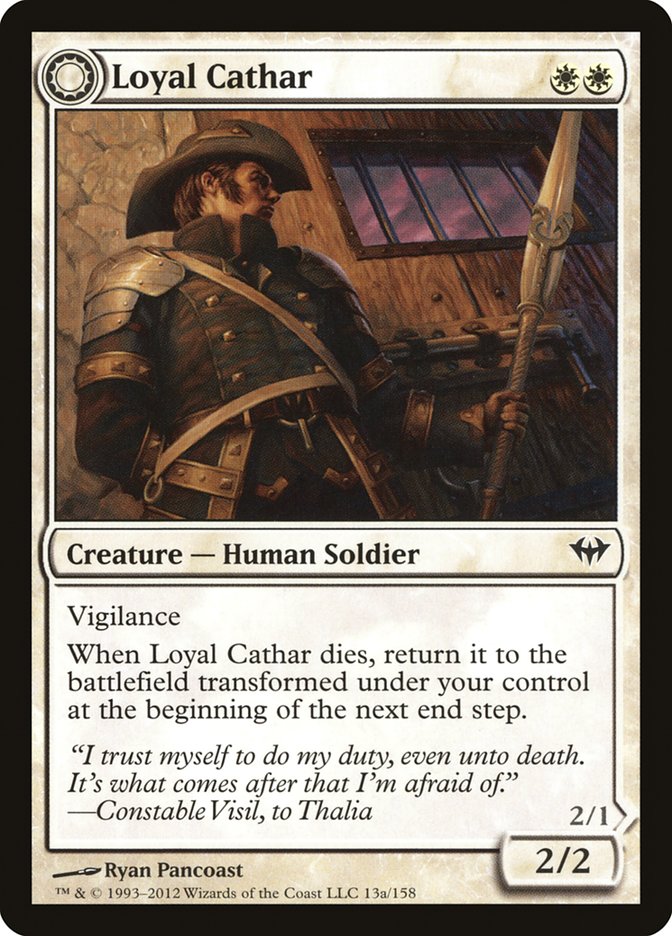 Loyal Cathar // Unhallowed Cathar [Dark Ascension] | Total Play