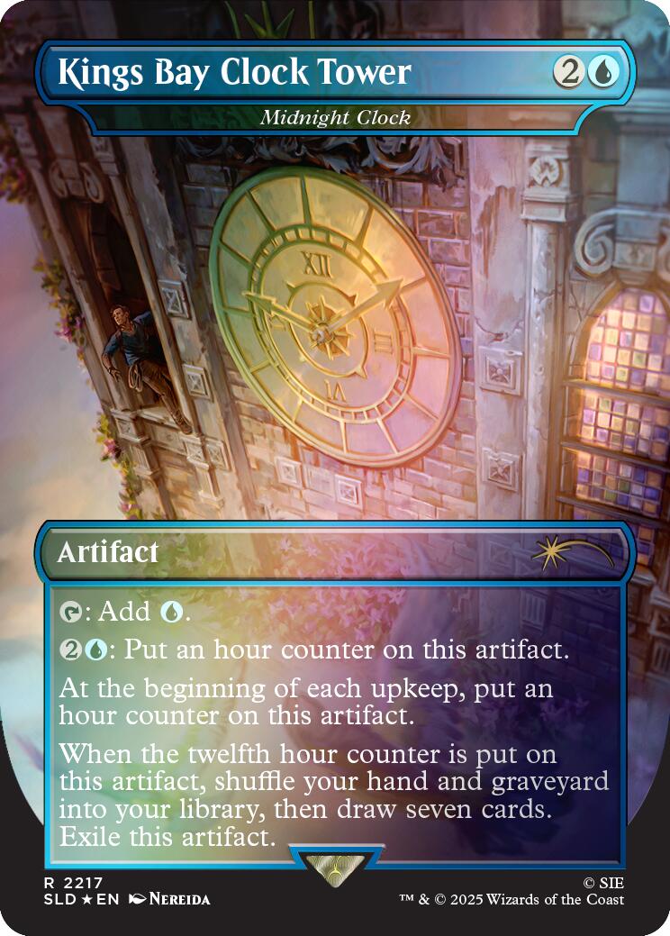 Kings Bay Clock Tower - Midnight Clock (Rainbow Foil) [Secret Lair Drop Series] | Total Play
