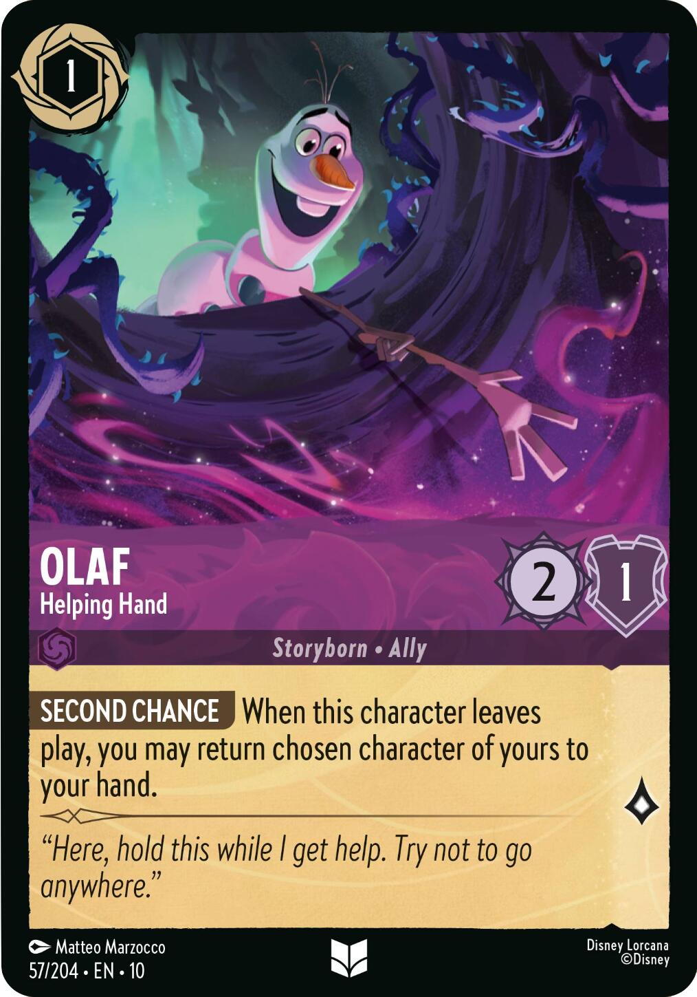 Olaf - Helping Hand (57/204) [Whispers in the Well] | Total Play