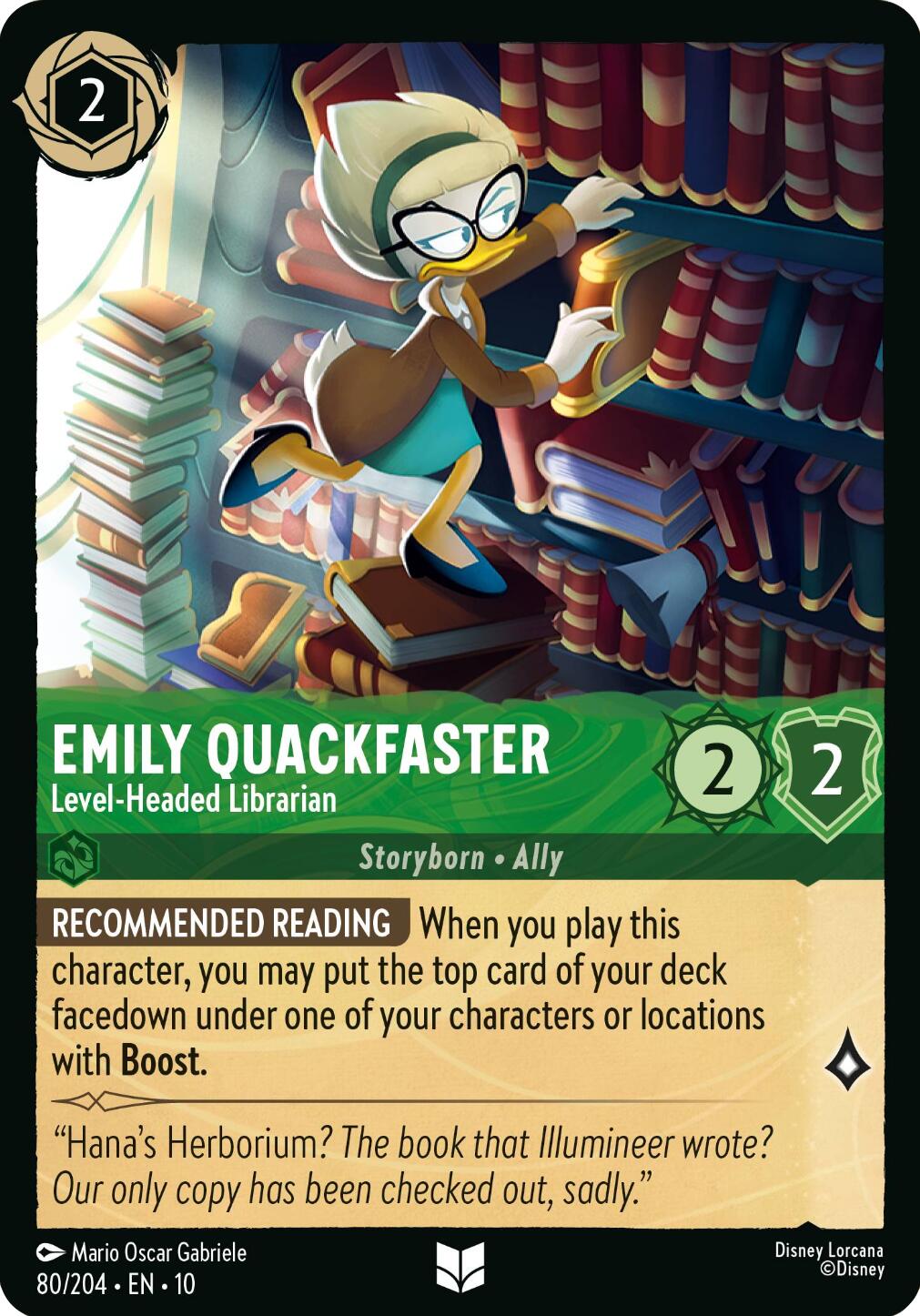 Emily Quackfaster - Level-Headed Librarian (80/204) [Whispers in the Well] | Total Play