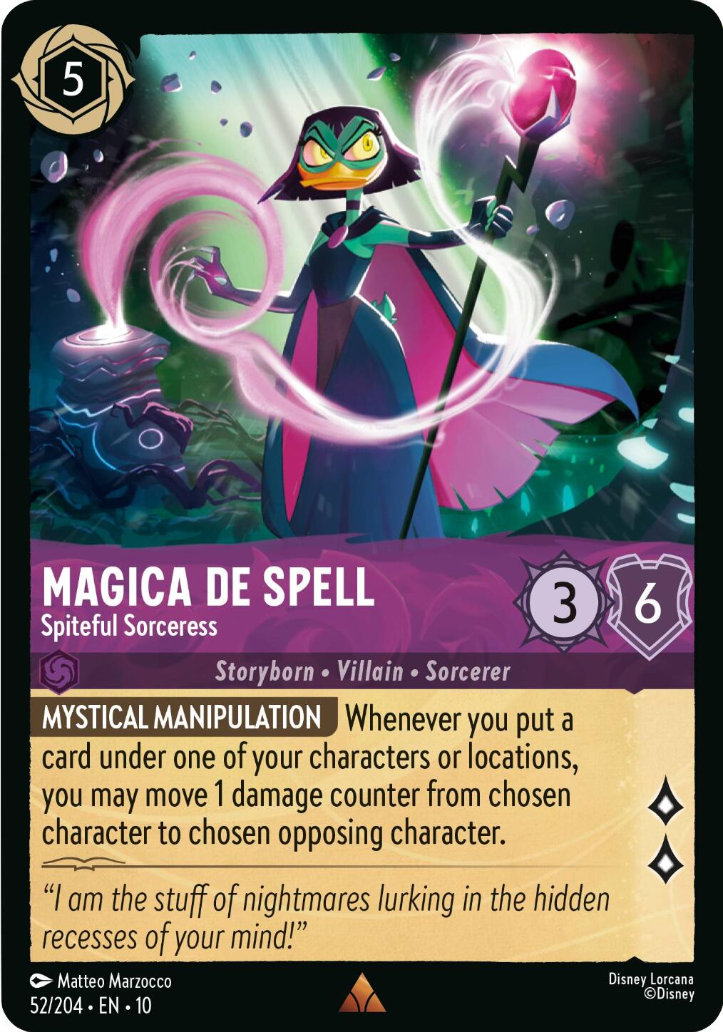 Magica De Spell - Spiteful Sorceress (52/204) [Whispers in the Well] | Total Play