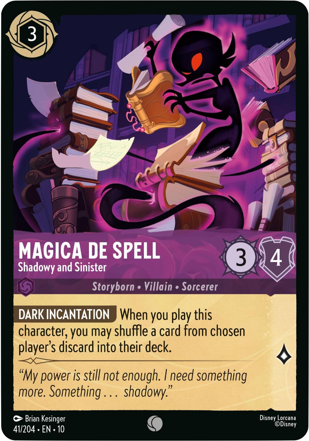 Magica De Spell - Shadowy and Sinister (41/204) [Whispers in the Well] | Total Play