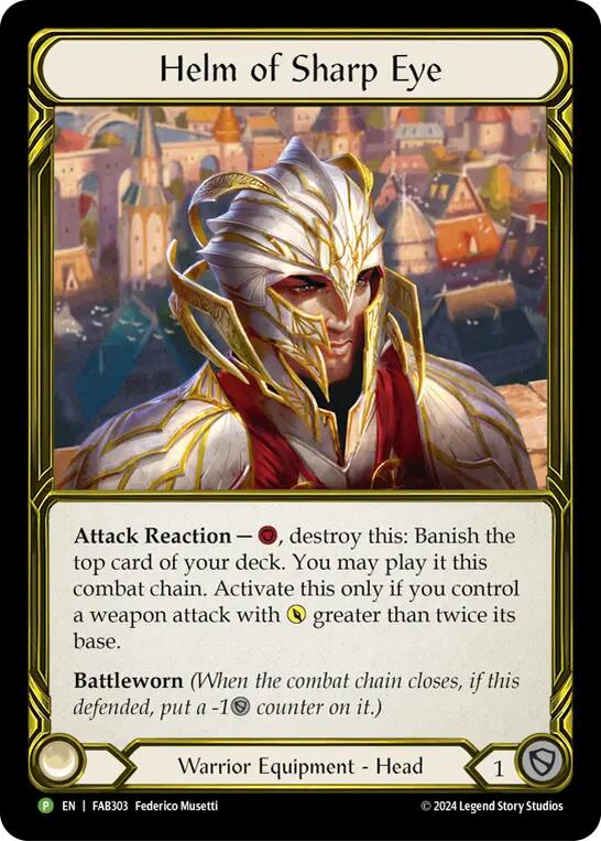 Helm of Sharp Eye (Golden) [FAB303] (Promo)  Cold Foil | Total Play