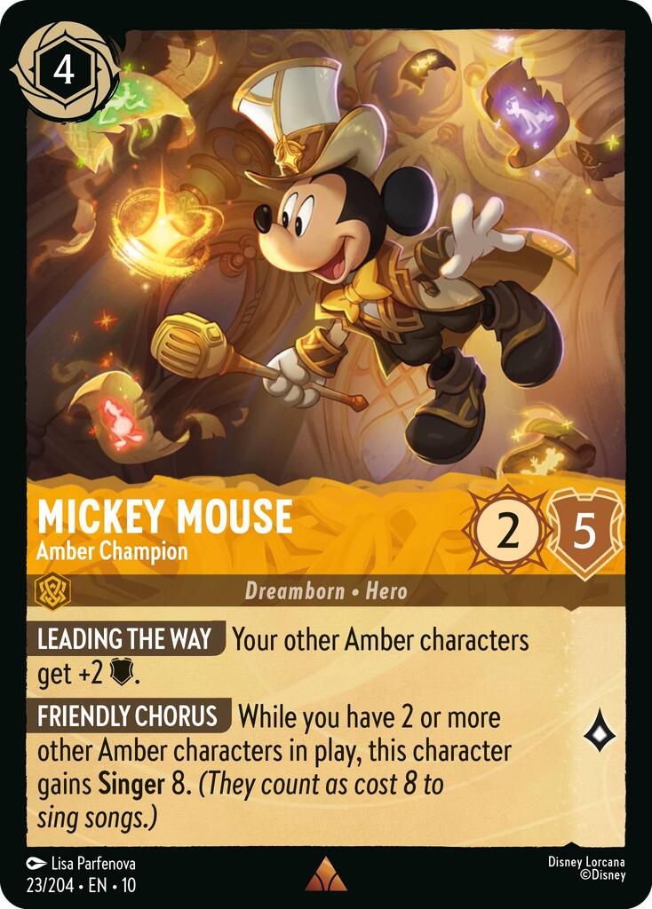 Mickey Mouse - Amber Champion (23/204) [Whispers in the Well] | Total Play
