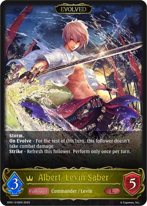 Albert, Levin Saber (Evolved) (SP01-015EN) [Seaside Memories] | Total Play