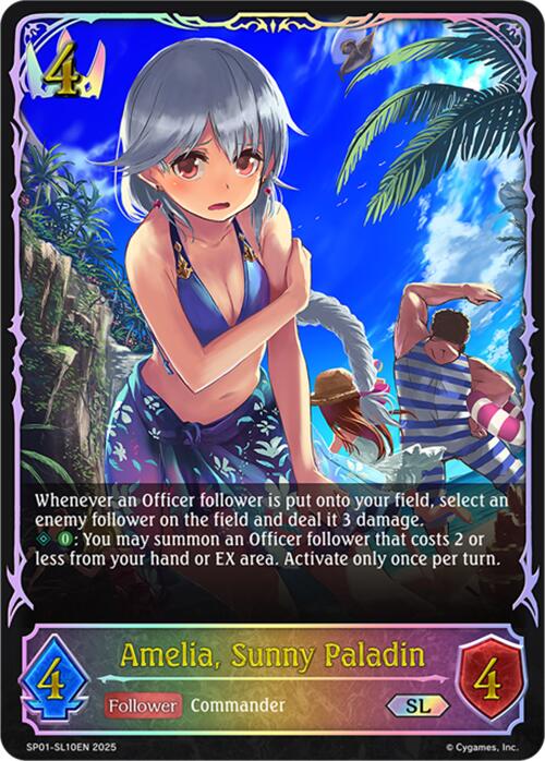 Amelia, Sunny Paladin (SL) (SP01-SL10EN) [Seaside Memories] | Total Play