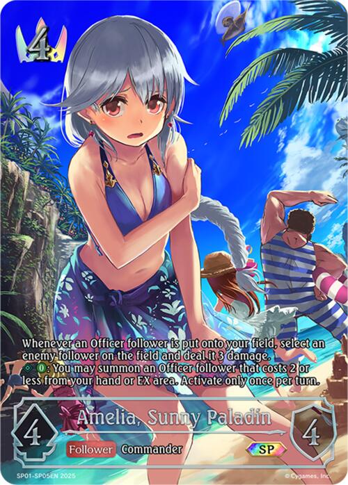 Amelia, Sunny Paladin (SP) (SP01-SP05EN) [Seaside Memories] | Total Play