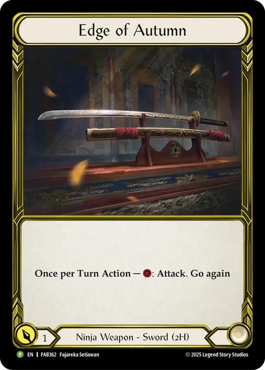 Edge of Autumn (Golden) [FAB362] (Promo)  Cold Foil | Total Play