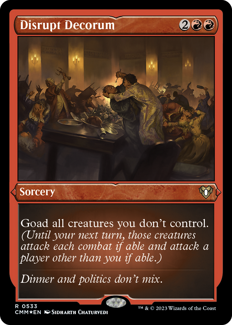 Disrupt Decorum (Foil Etched) [Commander Masters] | Total Play