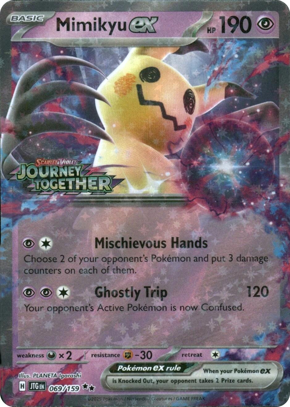 Mimikyu ex (069/159) (Journey Together Stamped) [Miscellaneous Cards] | Total Play