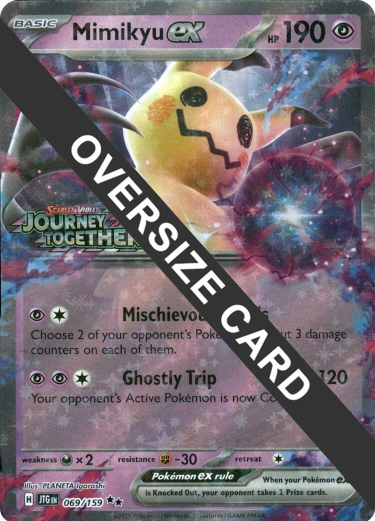Mimikyu ex (069/159) (Journey Together Stamped) (Jumbo Card) [Miscellaneous Cards] | Total Play