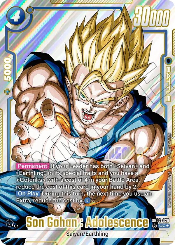 Son Gohan : Adolescence (Alternate Art) [Manga Booster 02] | Total Play