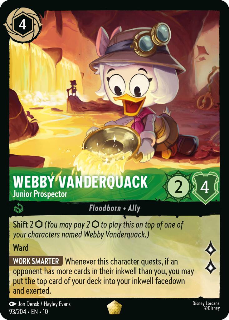 Webby Vanderquack - Junior Prospector (93/204) [Whispers in the Well] | Total Play
