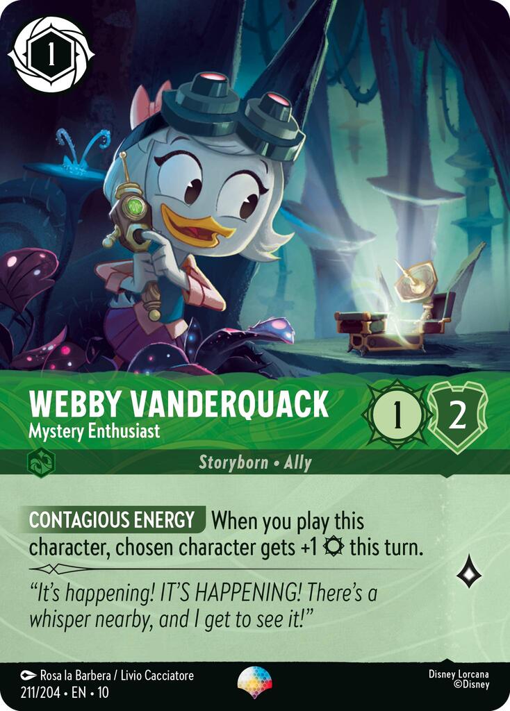 Webby Vanderquack - Mystery Enthusiast (Epic) (211/204) [Whispers in the Well] | Total Play
