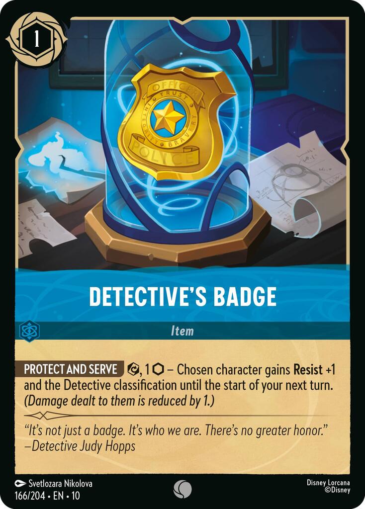 Detective's Badge (166/204) [Whispers in the Well] | Total Play