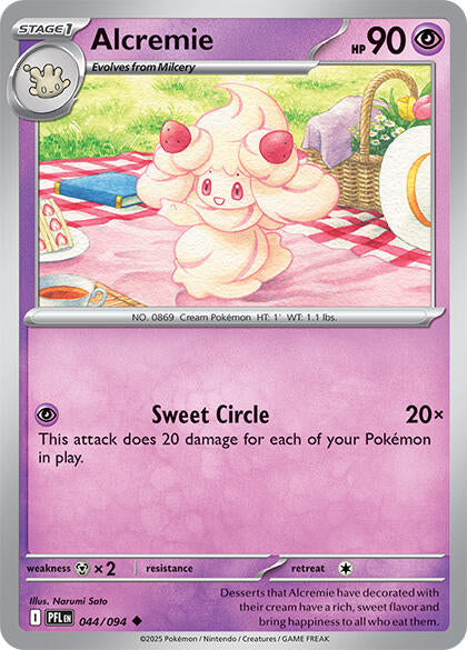 Alcremie (044/094) (Reverse Holo) [Mega Evolution: Phantasmal Flames] | Total Play