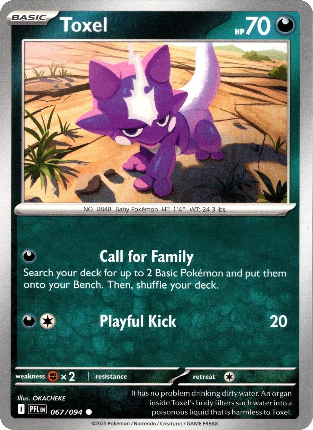 Toxel (067/094) (Reverse Holo) [Mega Evolution: Phantasmal Flames] | Total Play
