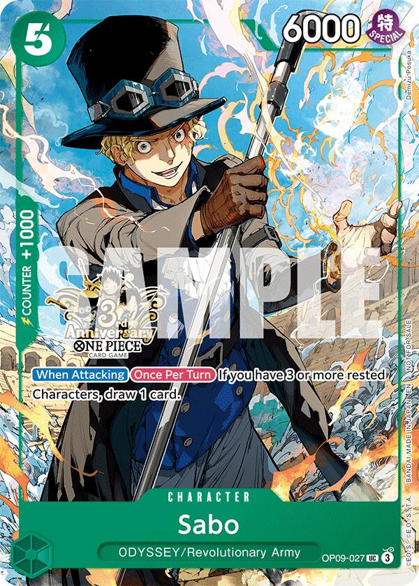 Sabo (OP09-027) (3rd Anniversary Tournament 3 Brothers Pack [Carrying On His Will: 3rd Anniversary Tournament Cards] | Total Play