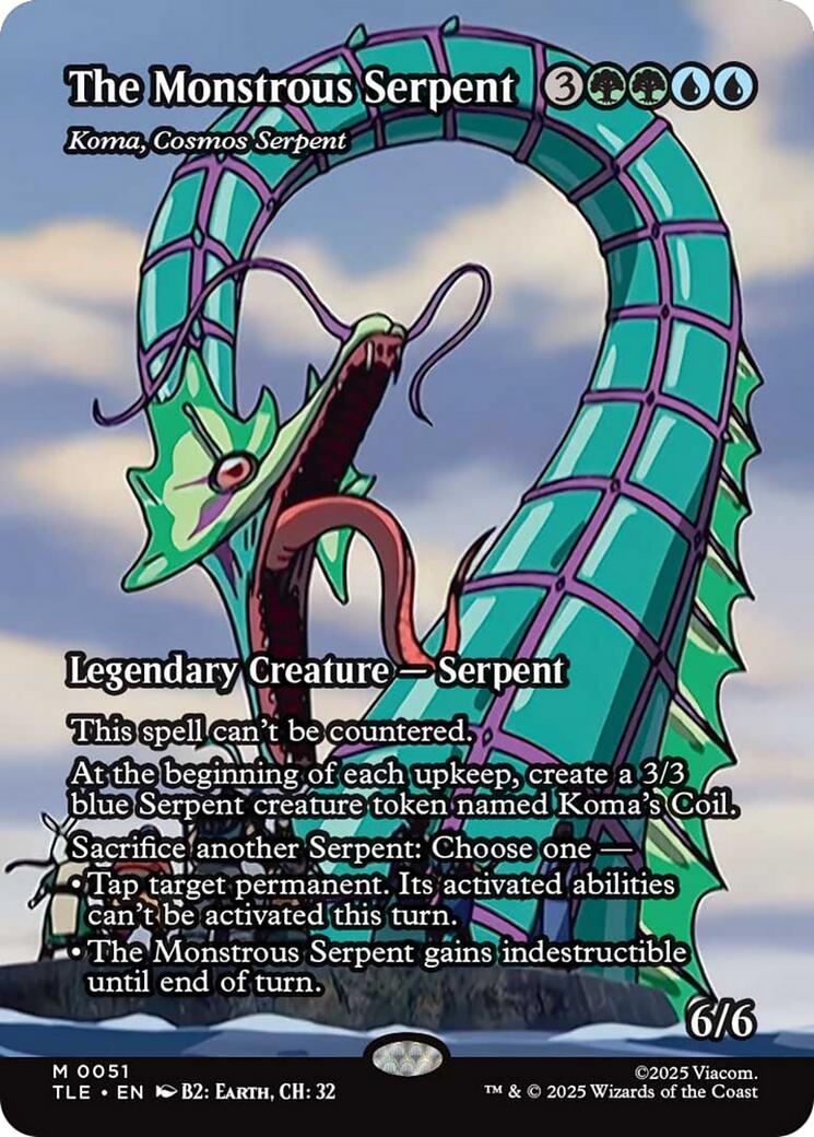 The Monstrous Serpent - Koma, Cosmos Serpent (Borderless) [Avatar: The Last Airbender: Eternal-Legal] | Total Play