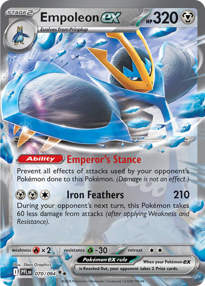 Empoleon ex (070/094) [Mega Evolution: Phantasmal Flames] | Total Play