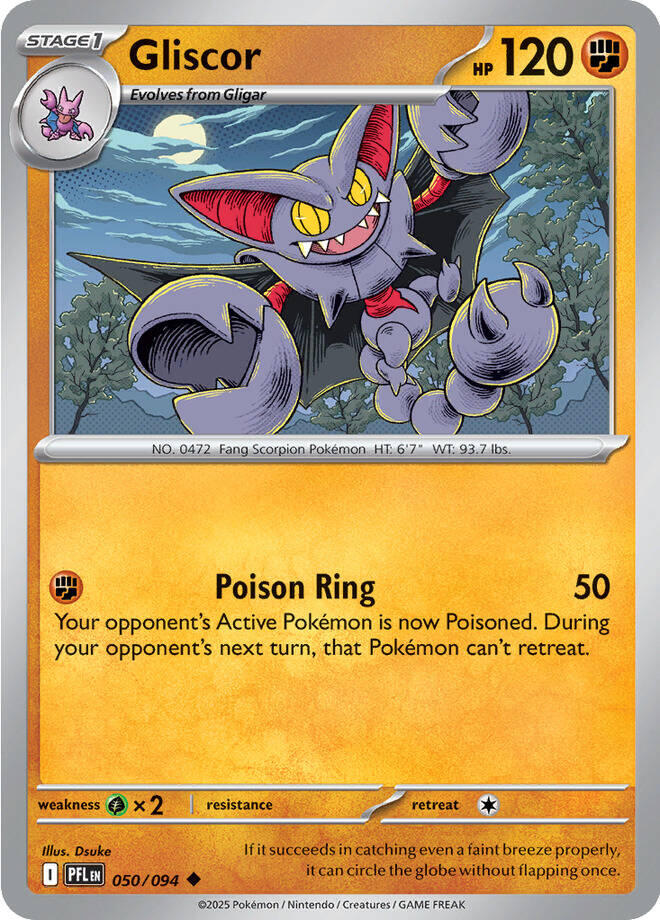 Gliscor (050/094) [Mega Evolution: Phantasmal Flames] | Total Play