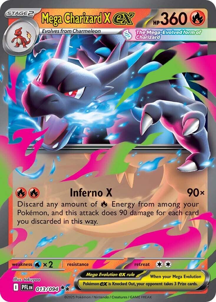 Mega Charizard X ex (013/094) [Mega Evolution: Phantasmal Flames] | Total Play