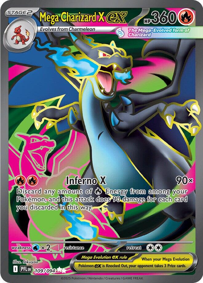 Mega Charizard X ex (109/094) [Mega Evolution: Phantasmal Flames] | Total Play