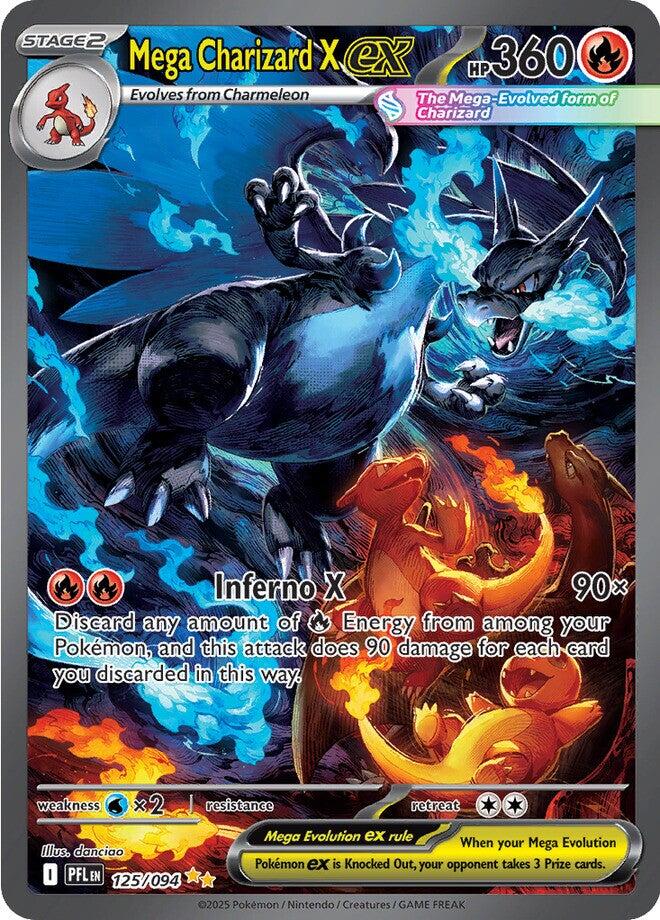 Mega Charizard X ex (125/094) [Mega Evolution: Phantasmal Flames] | Total Play