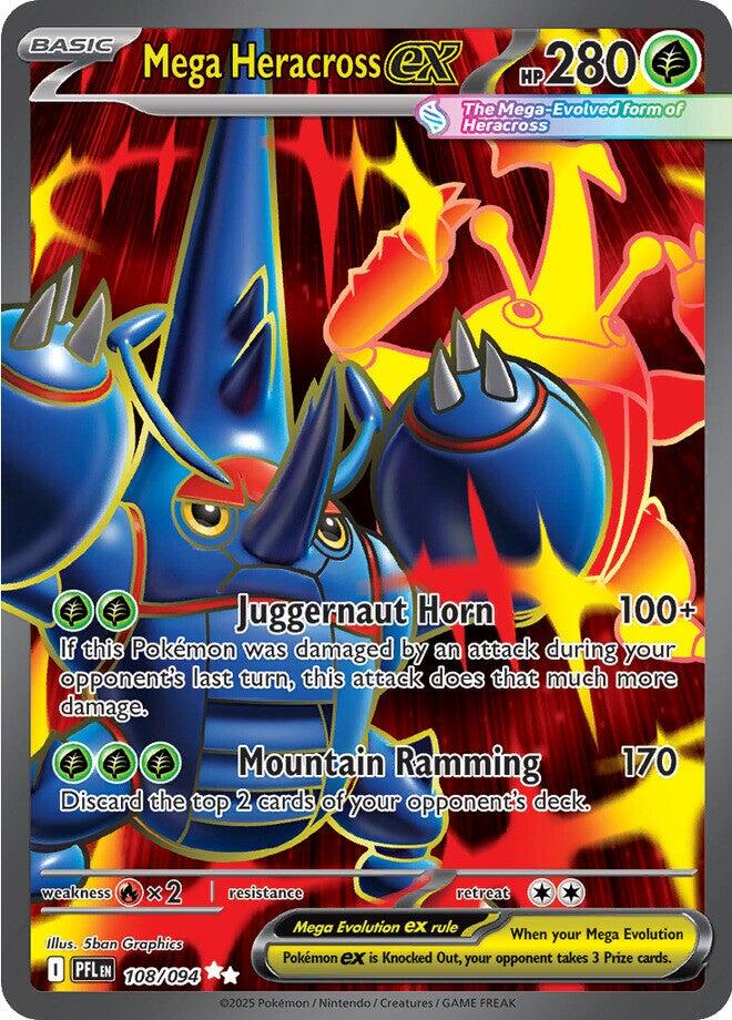 Mega Heracross ex (108/094) [Mega Evolution: Phantasmal Flames] | Total Play