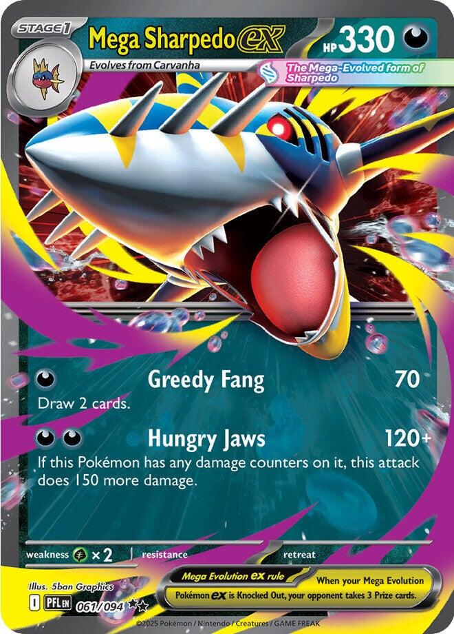 Mega Sharpedo ex (061/094) [Mega Evolution: Phantasmal Flames] | Total Play