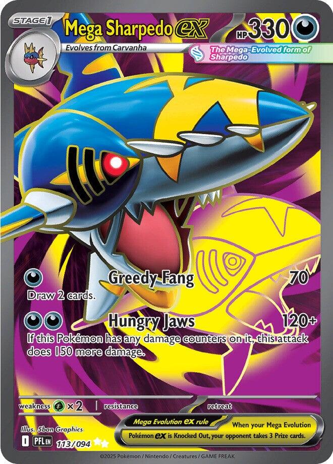 Mega Sharpedo ex (113/094) [Mega Evolution: Phantasmal Flames] | Total Play