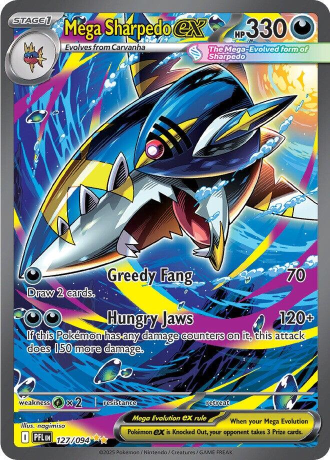Mega Sharpedo ex (127/094) [Mega Evolution: Phantasmal Flames] | Total Play