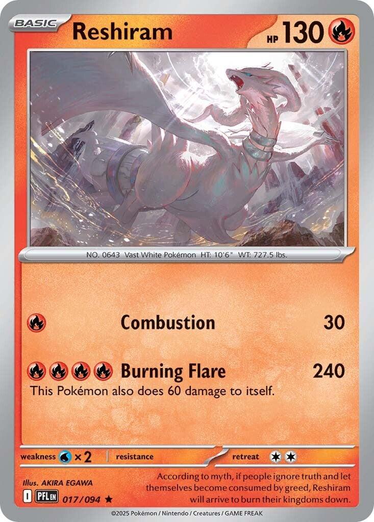 Reshiram (017/094) [Mega Evolution: Phantasmal Flames] | Total Play