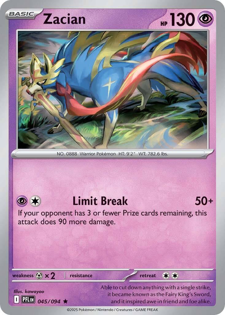 Zacian (045/094) [Mega Evolution: Phantasmal Flames] | Total Play