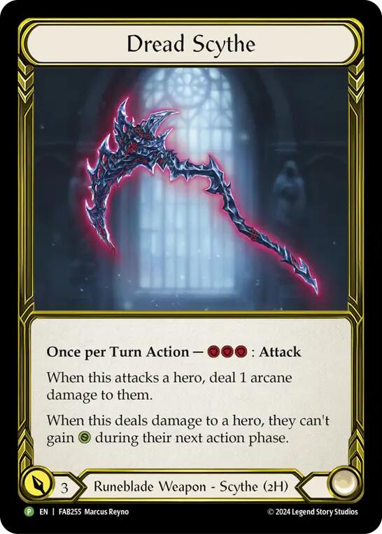 Dread Scythe (Golden) [FAB255] (Promo)  Cold Foil | Total Play