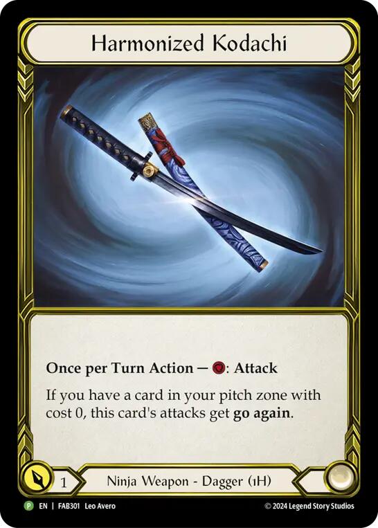 Harmonized Kodachi (Golden) [FAB301] (Promo)  Cold Foil | Total Play