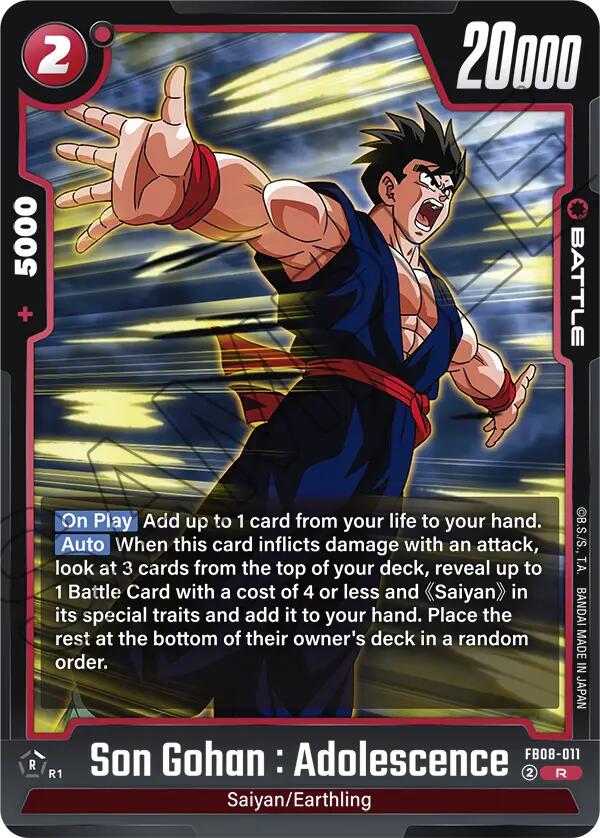 Son Gohan : Adolescence (FB08-011) [Saiyan's Pride] | Total Play