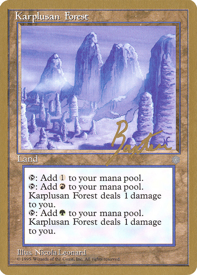 Karplusan Forest (George Baxter) [Pro Tour Collector Set] | Total Play