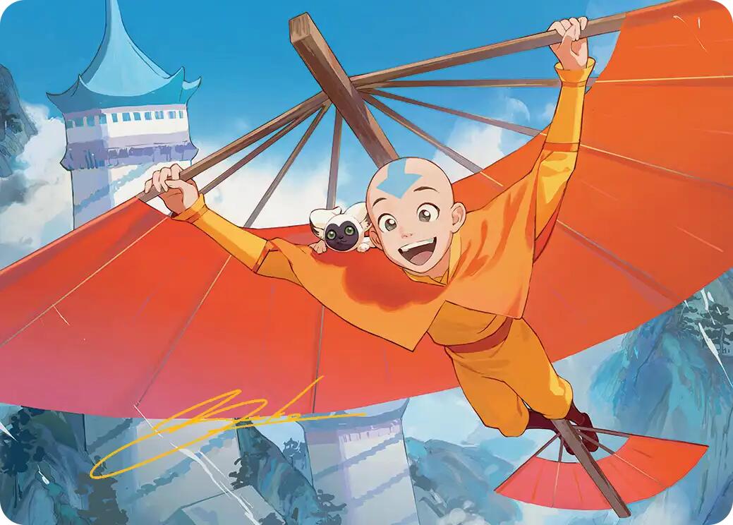 Aang, the Last Airbender Art Card (Gold-Stamped Signature) [Avatar: The Last Airbender Art Series] | Total Play