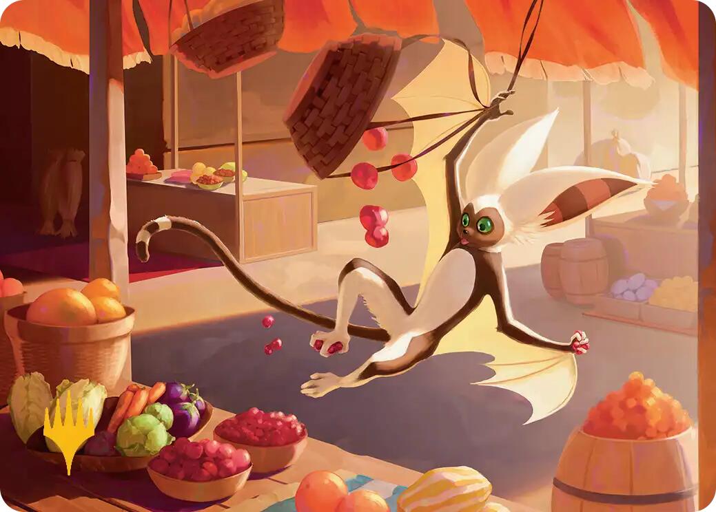 Momo, Playful Pet Art Card (Gold-Stamped Planeswalker Symbol) [Avatar: The Last Airbender Art Series] | Total Play